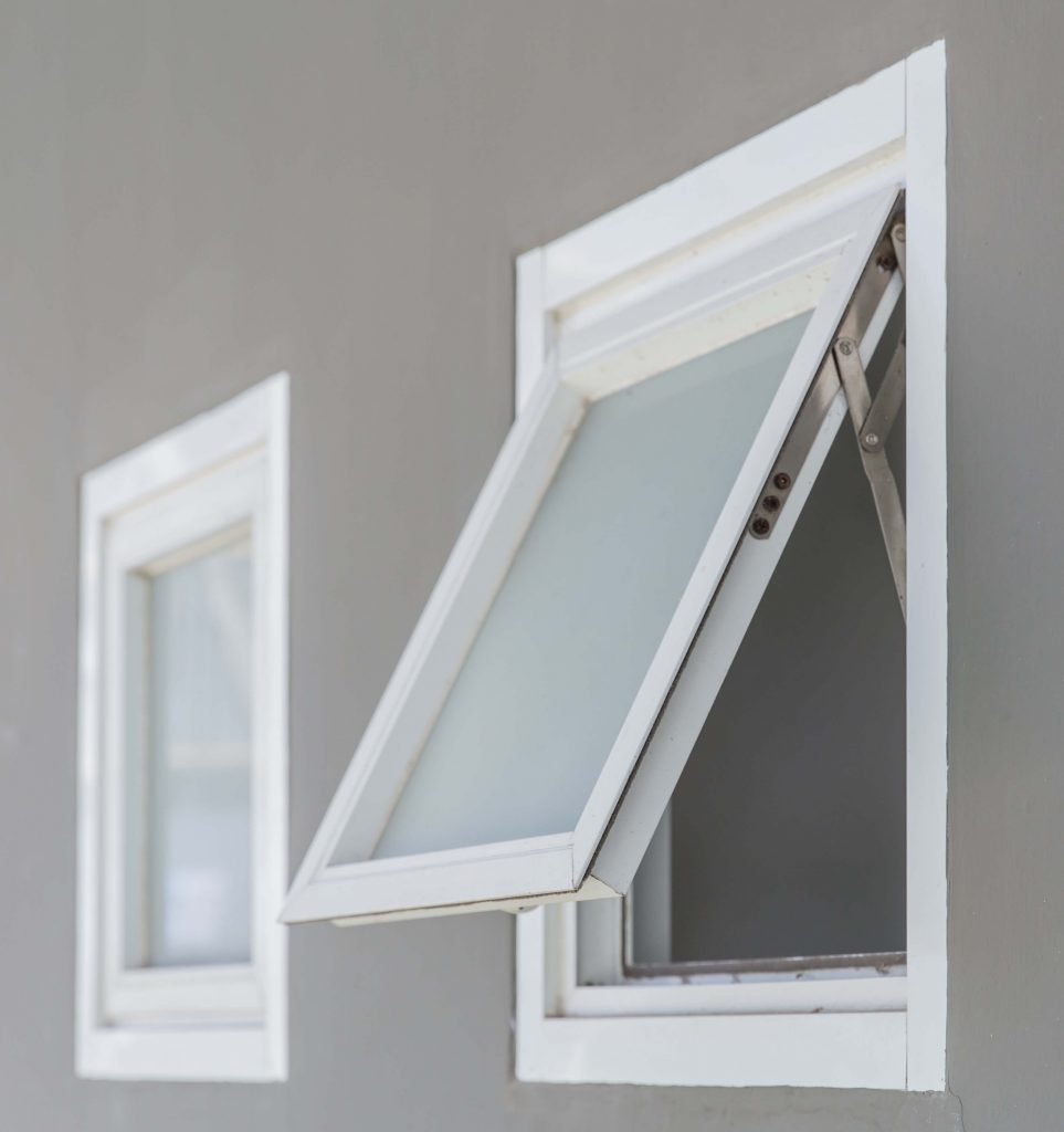 Milgard white awning windows