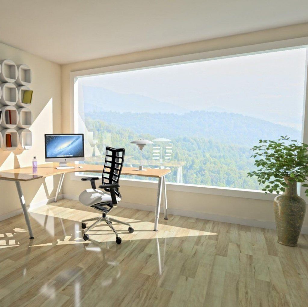 Large office picture window