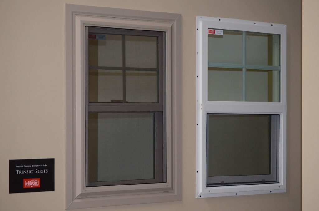 Sample Milgard windows as an example of new construction windows